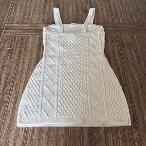 Cream, Sweater dress, mini.